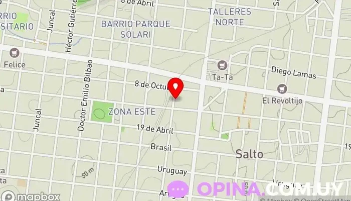 mapa de Instituto ANGLO Midland Escuela en Salto