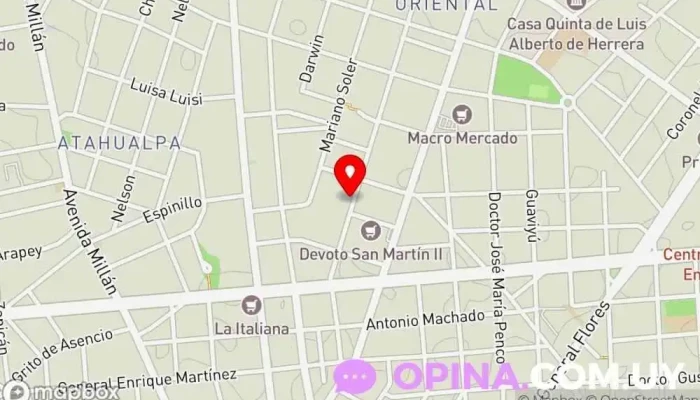 mapa de Instituto ballet iberoamericano Academia de baile en Montevideo