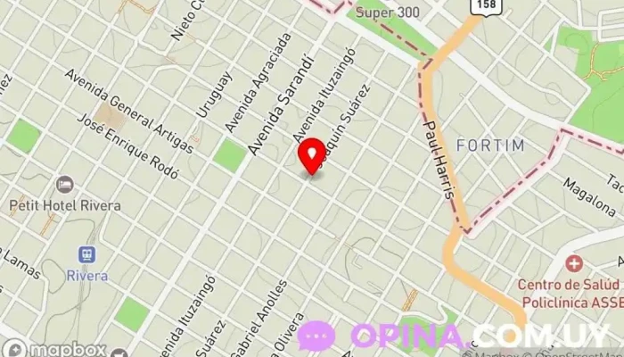 mapa de Instituto Británico de Rivera Academia de idiomas en Rivera