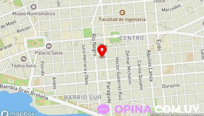 mapa de Instituto Caprice Academia de estética, Instrucción en Montevideo