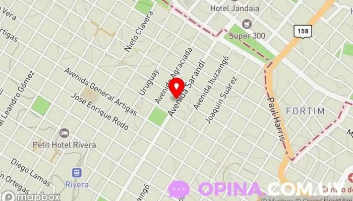 mapa de Instituto Cultural ANGLO Rivera Academia de inglés en Rivera