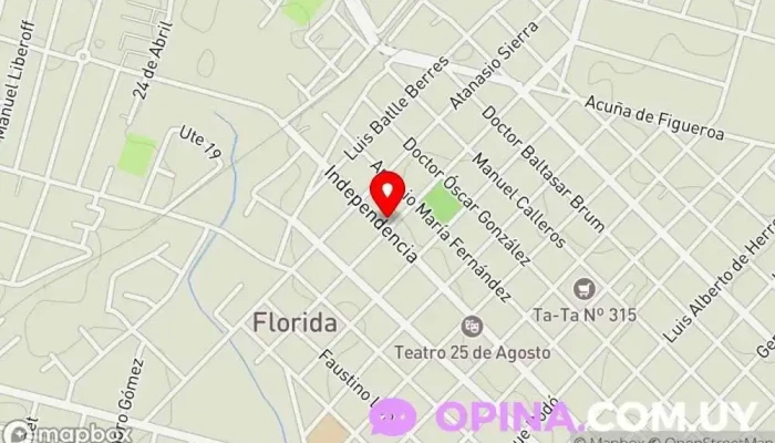 mapa de Instituto de Formación Docente de Florida Universidad, Institución educativa en Florida