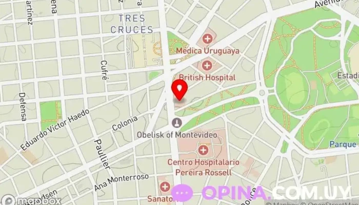 mapa de Instituto de Genética Médica Servicios médicos locales, Centro médico, Centro de ayuda para embarazadas, Clínica de salud reproductiva en Montevideo