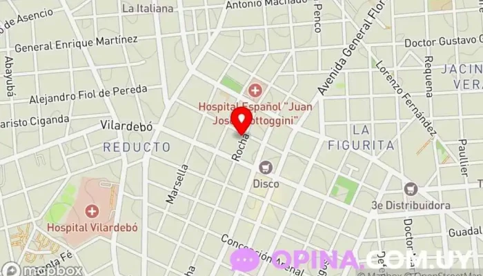 mapa de Instituto de Inglés Headway  en Montevideo