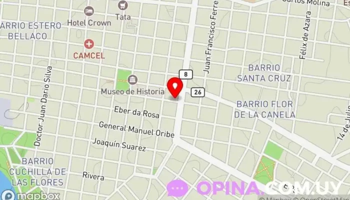 mapa de Instituto de Inglés Melo Escuela en Melo