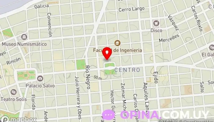 mapa de Instituto de PNL del Uruguay Institución educativa en Montevideo