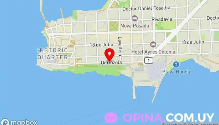 mapa de Instituto Municipal de Hotelería y Gastronomía de Colonia Escuela universitaria en Col. del Sacramento