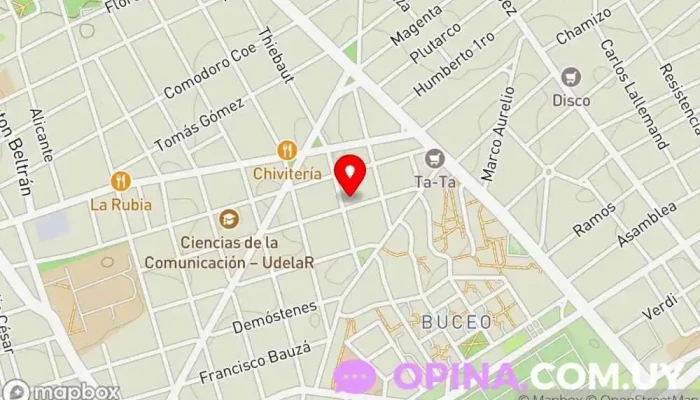 mapa de Instituto Ser Feliz Escuela en Montevideo