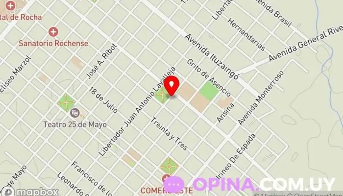mapa de Instituto Uruguayo De Enseñansa De Ingles Academia de inglés en Rocha