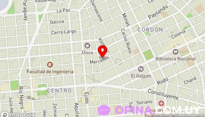 mapa de ISEV Autoescuela en Montevideo