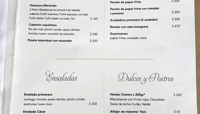 Ituzaingo Restaurant Menu - Restaurante