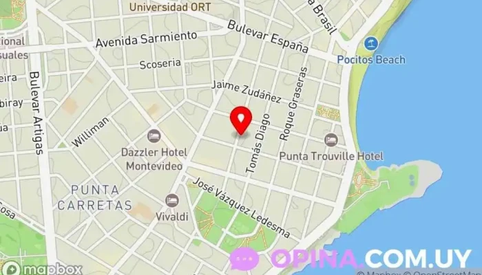 mapa de Ivy Thomas Early Years Jardín de infancia en Montevideo