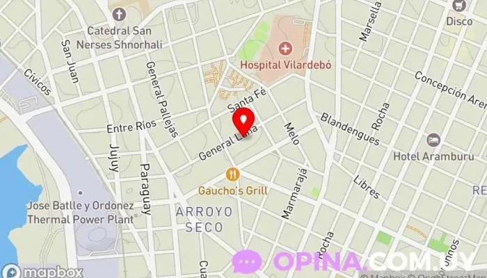 mapa de Jardín 213 Enriqueta Compte y Riqué Centro de educación preescolar en Montevideo