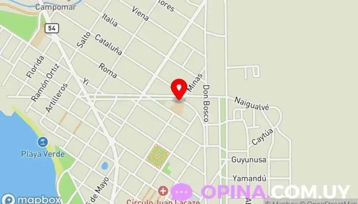 mapa de Jardín 72 Escuela en Juan L. Lacaze