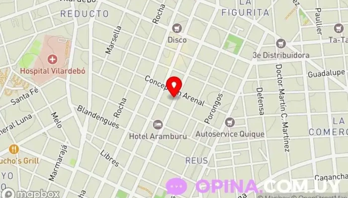 mapa de Jardín Arriola Escuela en Montevideo