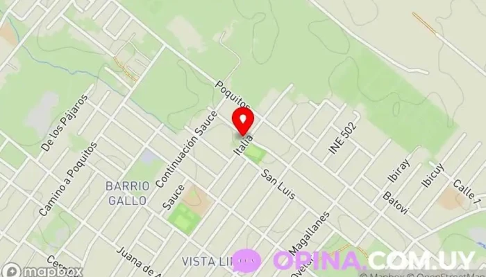 mapa de Jardín de infantes 308 Jardín de infancia en Las Piedras