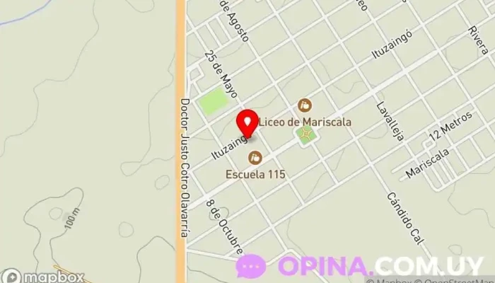 mapa de Jardín de Infantes N° 115 Escuela en Mariscala