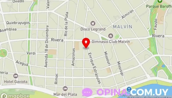 mapa de Jardín de Infantes N° 244 Eduardo Mateo Escuela en Montevideo