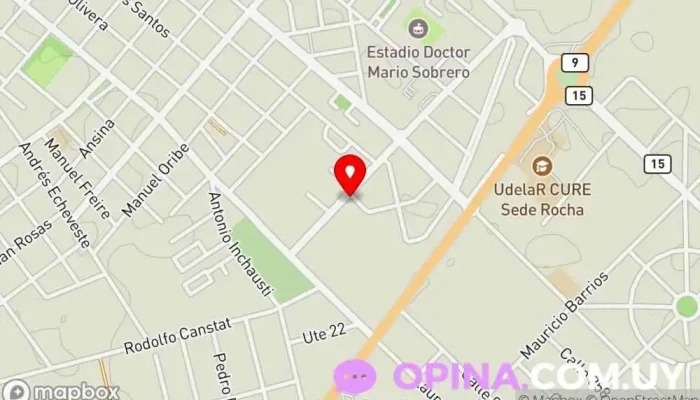 mapa de Jardín de infantes N°98 Escuela en Rocha