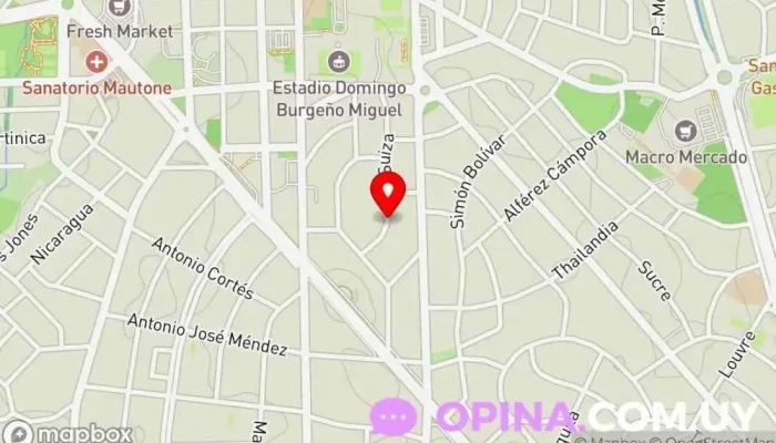 mapa de Jardin N°4 Maldonado Escuela en Punta del Este