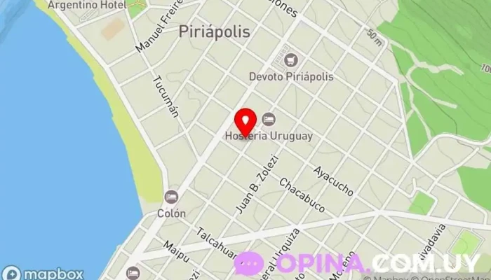 mapa de Jardín Público N°100 Colegio público en Piriápolis