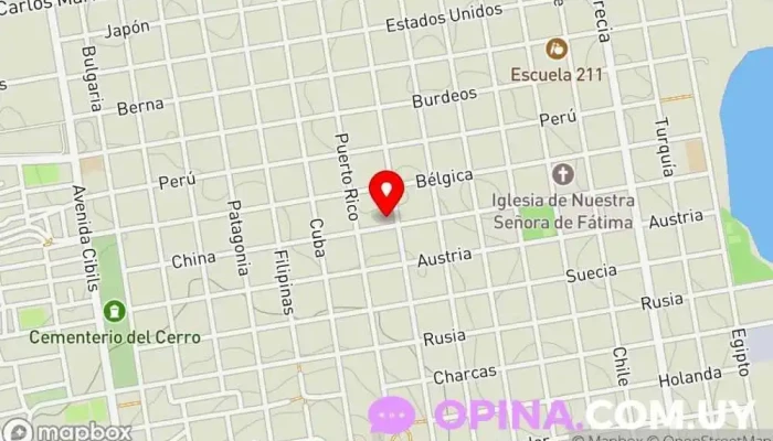 mapa de Jardín Sonrisitas Jardín de infancia en Montevideo