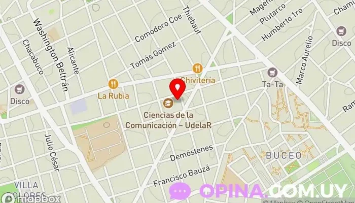 mapa de Jardín Urbano Escuela en Montevideo