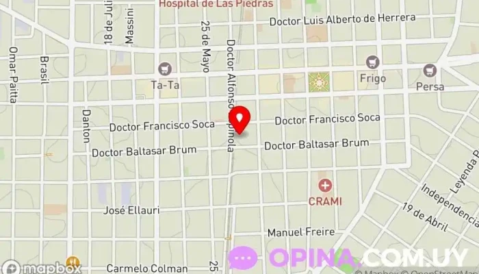 mapa de Jardín y Maternal Acquarella Jardín de infancia en Las Piedras