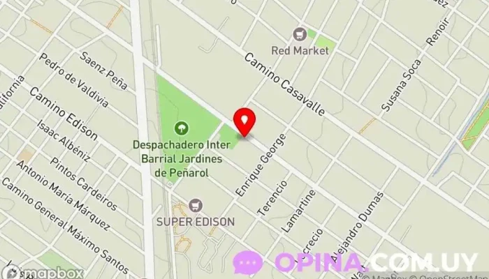 mapa de Jardines De Saravia Distribuidor de casas modulares en Montevideo