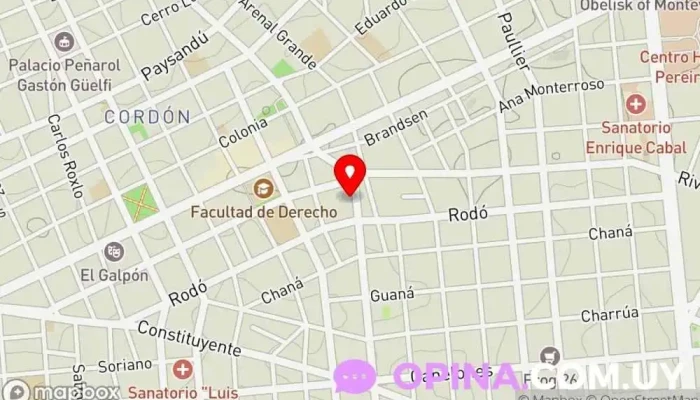 mapa de Javier Mangini Psicólogo Psicoterapeuta, Oficina médica, Psicólogo en Montevideo