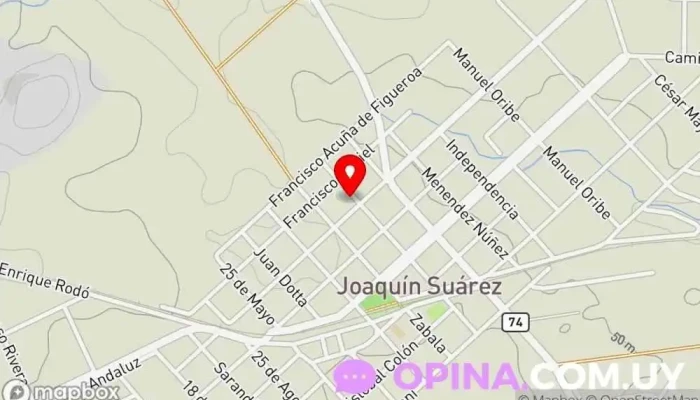 mapa de Jenny y Sandra Clínica dental en Joaquín Suárez