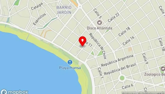 mapa de JM Resto Pub Bar en Atlántida