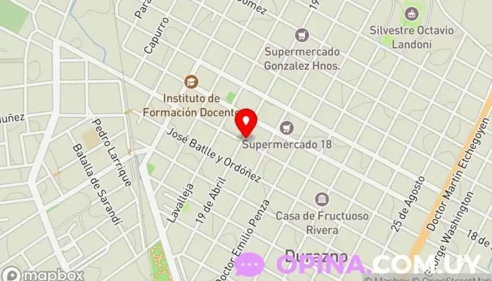 mapa de JMC Inmobiliaria Agentes inmobiliarios en Durazno