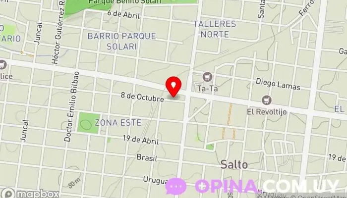 mapa de JOHN GELÓS INMOBILIARIA Agencia inmobiliaria en Salto