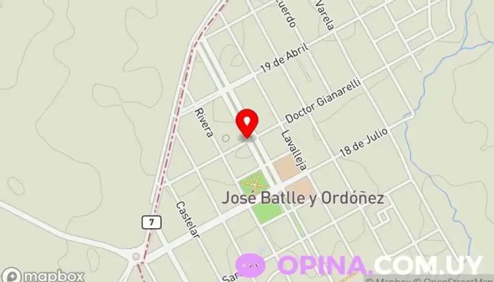 mapa de José Batlle y Ordóñez  en José Batlle y Ordóñez