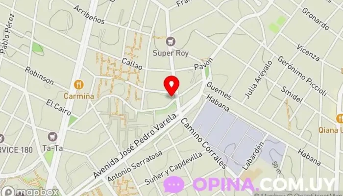 mapa de José Carlos la escuela Jardín de infancia en Montevideo