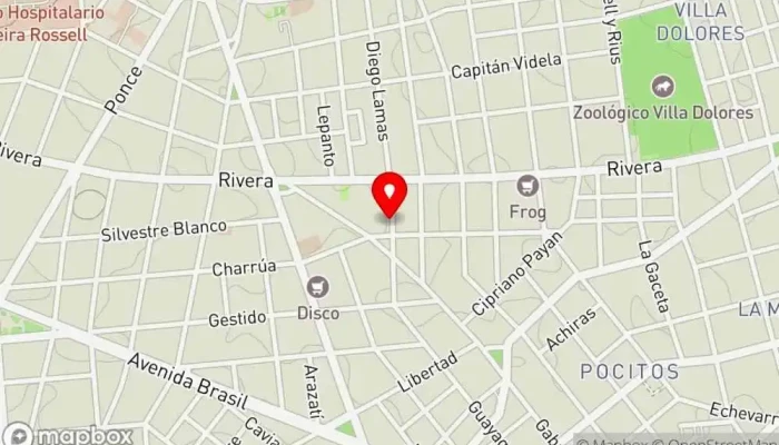 mapa de José Bar en Montevideo