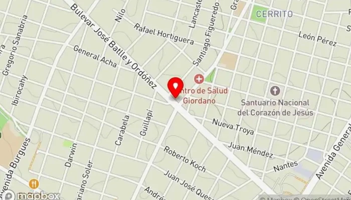 mapa de Kami Sushi - Prado Restaurante de comida rápida en Montevideo