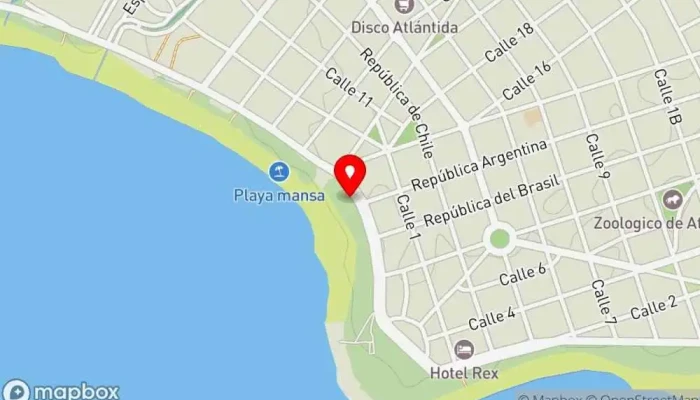 mapa de KANTHUS BURGER Hamburguesería en Atlántida