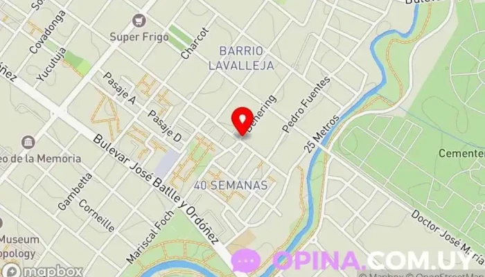 mapa de Kin Tin Tan Escuela en Montevideo