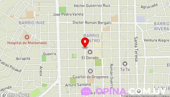 mapa de KIOSCO DODERA Kiosco, Supermercado en Maldonado