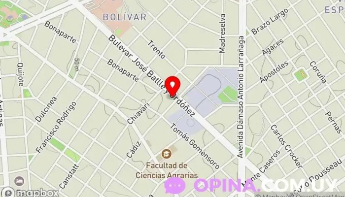 mapa de Kiosco La Chica Quiosco en Montevideo