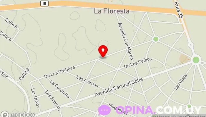 mapa de Kosak Inversiones Inmobiliarias - Sucursal A Costa de Oro Agentes inmobiliarios en La Floresta