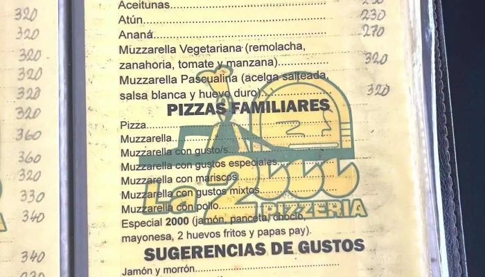 La 2000 -  Menu - Restaurante de Comida Rápida