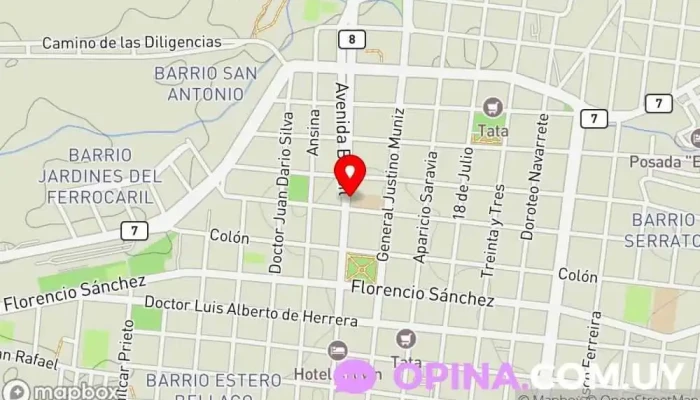 mapa de La Acadamia A+ Academia de exámenes civiles en Rivera