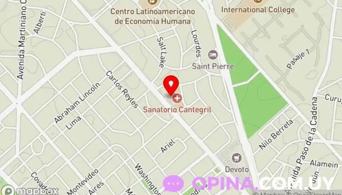 mapa de La Asistencial Hospital en Punta del Este