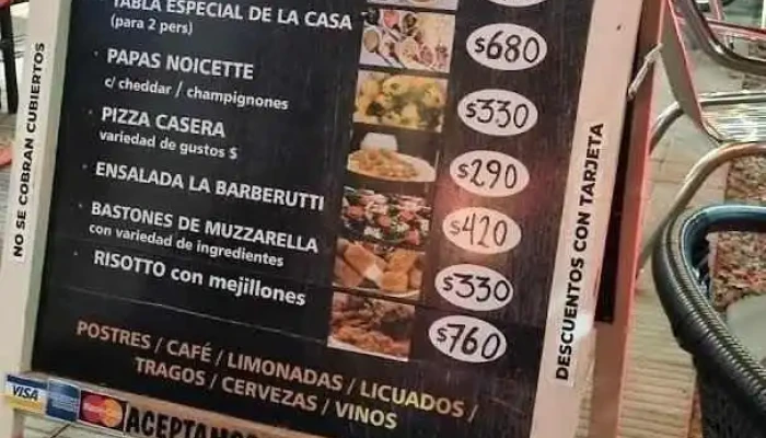 La Barberutti Barberia Resto Bar Cocina Del Mundo Menu