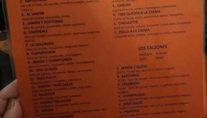 La Biennale:  Menu