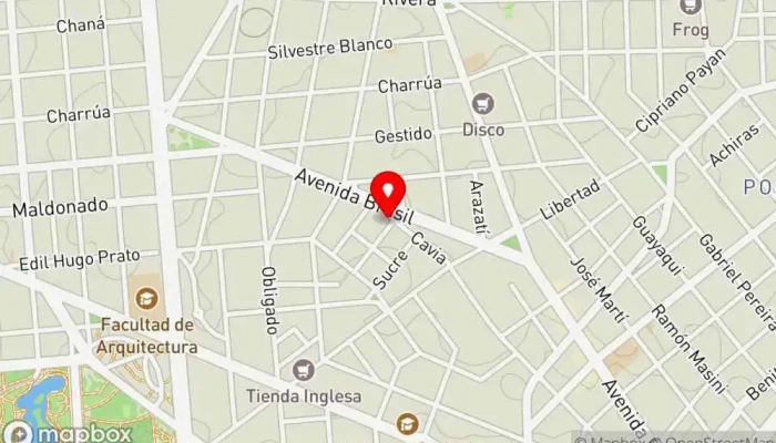 mapa de La Bottega Restaurante italiano, Tienda de delicatessen en Montevideo