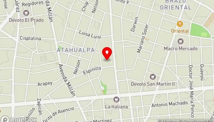 mapa de La Cantina de la Gremial Cafetería en Montevideo